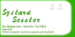 szilard sessler business card