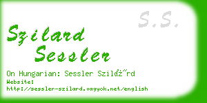 szilard sessler business card